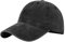 YULOONG Vintage Baseball Cap Basic Solid Color Washed Denim Trucker Cap 100% Baumwolle Sonnenhut für Männer Frauen Verstellbar Schwarz