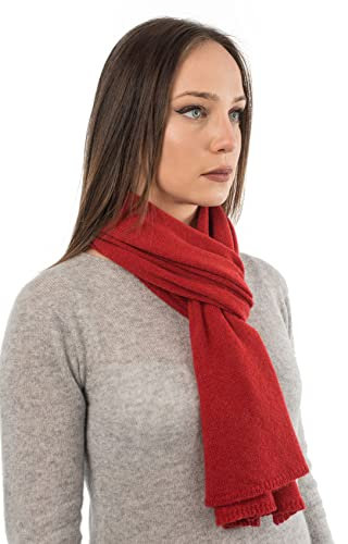 Dalle Piane Cashmere - Schal aus 100% Kaschmir - Made in Italy - für Mann/Frau, Farbe: Rot, Einheitsgröße