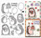 GLOBLELAND Igel und Geburtstag Klare Stempel für DIY Scrapbooking Dekor Feier Tiergeburtstagstorte Schmetterlingsballon Transparente Silikonstempel zum Erstellen von Karten Fotoalbum 148x21x3mm