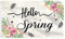 HHERCICIM Hello Spring Flower Sweet Home Flagge, 90 x 150 cm, saisonale Willkommensblume, Frühling, Bauernhaus, rustikale Heimdekoration, Hausflagge, saisonale Urlaubsparty, Polyester,