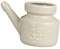 perfk Céramique Facile à Nettoyer Voyage Portable Nez Nettoyage Pot pour Nettoyage Nasal Rinçage Nasal Nez Lavage 350ml, Grise