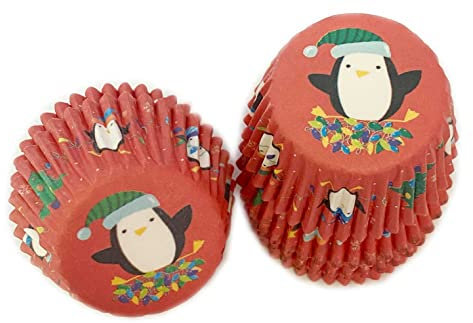 Scrumptious! - Lot de 150 moules à muffins de Noël en papier sulfurisé - Idéal pour les gâteaux de fête sur le thème de Noël, les pâtisseries et les bonbons