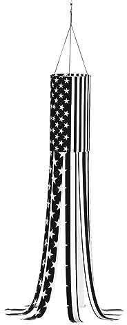 Halloween-Windsack, Gartendekoration, hängende Flagge, Ballon-Dekorationen, leicht, Weihnachtsferien ohne Licht, schwarz-weiß, US-Flaggen-Drucke