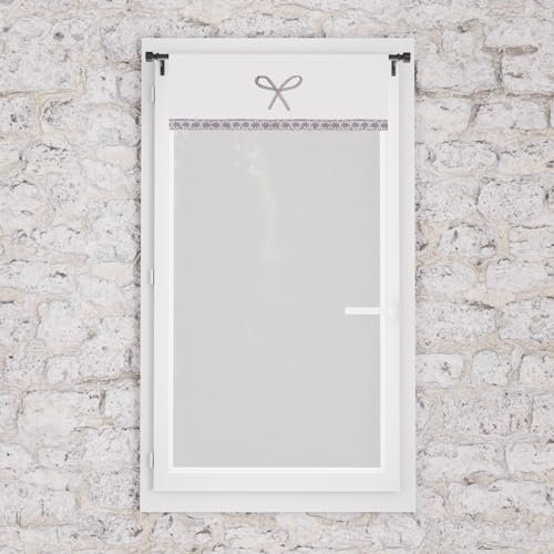 Soleil d'ocre, Brise bise brodé en Coton 45x90 cm Emilie Blanc