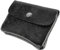 modamoda de P09 Damen Münzgeldbörse Geldbörse Portemonnaie Klein Leder Made in Italy P09, Farbe:Schwarz-Metallic