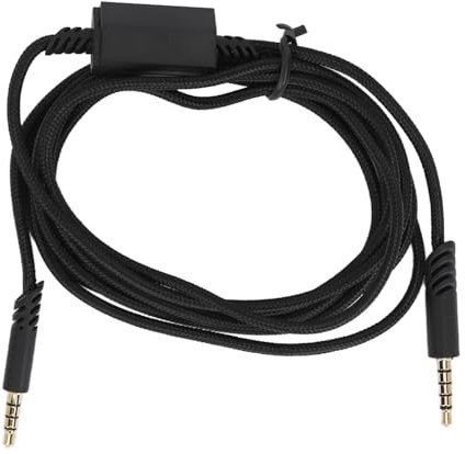 Kopfhörer-Ersatz-Soundkabel, Gaming-Headset-Soundkabel mit Silent Control-Schalter für Astro A10 A40 A40 TR (Black)