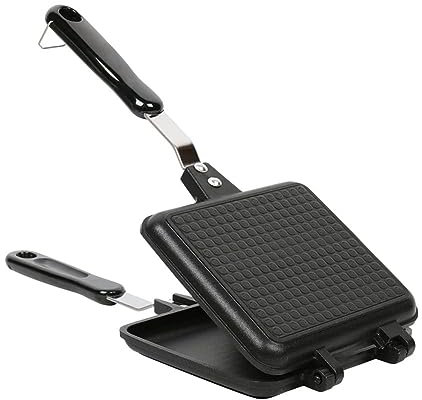 JNJOOD Sandwichera antiadherente caliente Sandwich Maker Grill Sartenes con de aluminio Flip Pan para el hogar Cocina