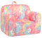 BEJOY Kindersofa - Ultra-Weicher Schaumstoff Gefüllter Kindersessel, Kuscheliger Flanell Lesecouch für Mädchen und Jungen - Zuckerwatte mit Einhörnern