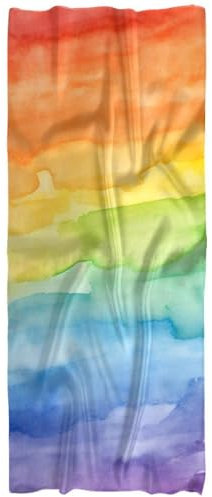 FVQL Lange leichte Schals für Frauen Schal Seide Halstuch, Regenbogen