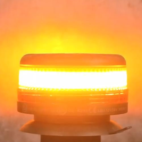 ETUKER Lampeggiante Magnetico per Trattore Agricolo 12V 24V Girofaro Lampeggiante LED Strobo Arancione Luci Emergenza Auto