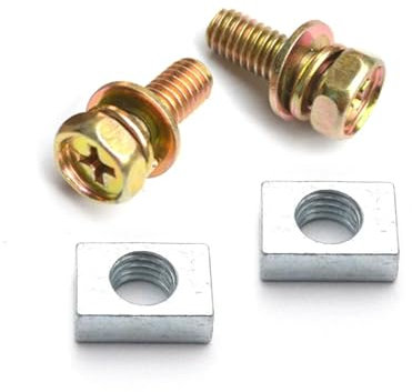 JrEam 4-teiliges Batterieklemmen-Muttern- und Schrauben-Set for Roller, ATV, Dirt Bike, M5 x 10 mm, universell, geeignet for alle gängigen 4- und 5-Ah-Batterien