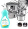 Magic Gel Cleaner for Pots and Pans,Black Pot Bottom Cleaning Gel,Pot Gel Cleaner for Burned Bottoms,Kitchen Rust Remover Polishing Cleaner,Cleaning Effortless for Burned Bottoms Stubborn Stains