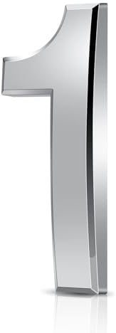 3 Inch Door Numbers, 3D Self Adhesive Mailbox Numbers 0-9, Address Numbers Waterproof House Numbers Street Number Stickers for House Mailbox Apartment Hotel Courtyard Cafe, Silver (Silver1)