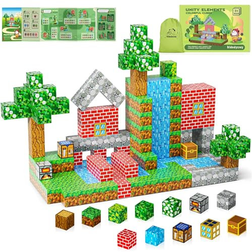 Kid Odyssey Magnetische Bausteine, Build Mine Magnete World Set (Mein Landhausdorf)