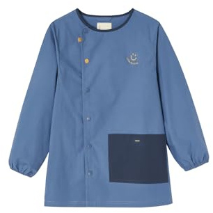 VERTBAUDET Jungen Malkittel COOL SCHOOL Basic blau 92/98