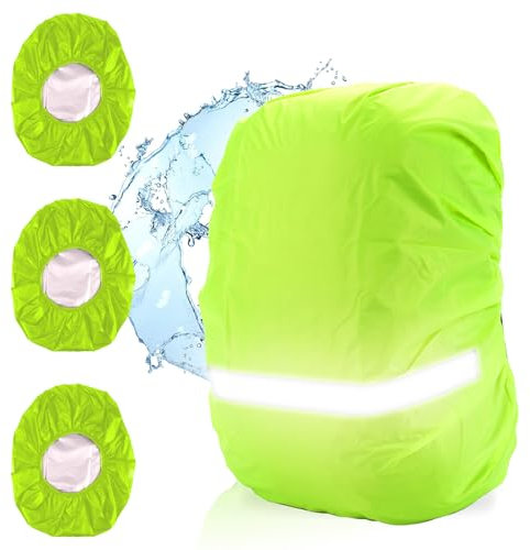 AMSNINK 3 Stück Regenschutz Rucksack Schulranzen – Wasserabweisend, Einfach Zu Bedienen, Für Kinder, Vielseitig Nutzbar (18-25L)