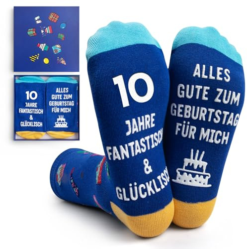 NxnChc Geburtstag Geschenke Socken Mädchen Und Jungen Modebewusste Geschenkbox Novelty Ideale Lustige Crew Kinder Für Freunde Und Familie Rosa Schwarz Blau Orange