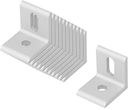 TSSS 12 Stück Eckwinkel aus Aluminium Profil, Befestigungsmaterial Aluprofil 30x30 Bauwinkel für Strebenprofile