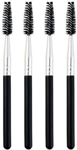 WOLMIK 4 cepillos de pestañas, peine de pestañas, cepillo portátil para extensión de pestañas y levantamiento de cejas, reutilizable