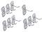 Mikikit Large Square Hole Plate Hangers 10pcs Metal Storage Hooks Iron Hooks for Wall Heavy-Duty Plate Hangers for Kitchen Workshop Supermarket Home