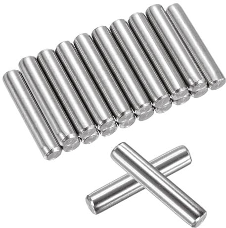 QUARKZMAN 50 Stück 6mm x 30mm Regalbodenträger, Regalstifte Zylinderstift, Verstellbare Regalbodenhalter Bodenträger Edelstahl Silber(0.23 x 1.18 Zoll)