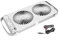 Oniissy RV Roof Window Ventilation Fan Double Row Cooling System With 4 Speed Settings Portable Adjustable Length 37.5-58.9cm For Motorhome Caravan, Designed with safety features(White)