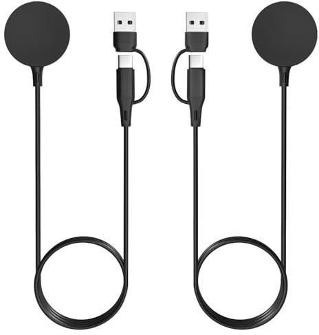Sinoacc Caricabatterie per Samsung Galaxy Watch 8/Ultra/7/6, cavo di ricarica rapida USB magnetico per smartwatch Galaxy Watch 5/5 Pro/4/4 Classic/3/Active 2/1, confezione da 2