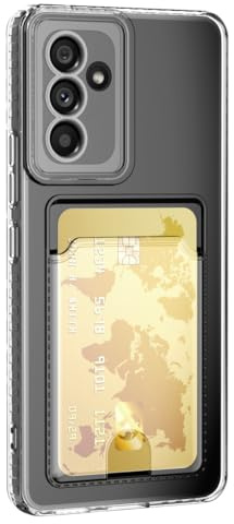 Riccase for iPhone 14 Clear Case with Card Holder, Shockproof Transparent Soft TPU Protective Bumper Slim Cute for iPhone 14 Phone Cases, Clear