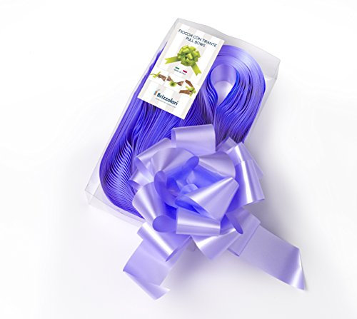 Brizzolari Conf. 50 Fiocchi Rapidi Nastri, 50 mm, Decorazioni Cerimonie Matrimonio, Lilla
