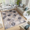 TAPISO COLORADO Teppich Wohnzimmer Kurzflor Orientalisch Grau Creme Beige Floral Blätter Karo Ornament Muster Orientteppich ÖKOTEX 300 x 400 cm
