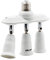 DiCUNO 3 in 1 E27 Lampenfassung Konverter Edison Schraube LED Birnen Basis, E27 Sockel Splitter Adapter mit 360 Grad Einstellbar, Extender Adapter Halter Fitting 100-240V