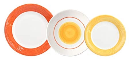 Tognana Virginia Servizio Tavola 18 Pezzi, Stoneware, Orange