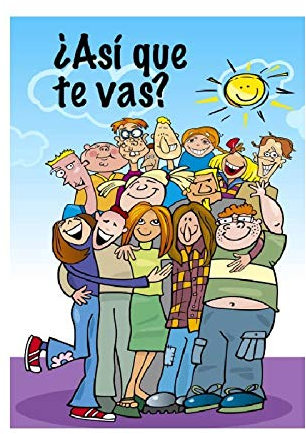 TARJETA Despedida Personas te Vas 20x30
