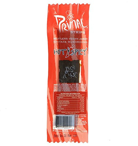 Primal Vegan Jerky Shiitake Mushroom Jerky 28g (Pack of 24)