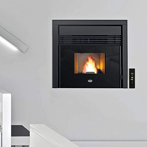 EVA CALOR - INSERTO CAMINETTO A PELLET EVA CALOR CERINO 49 NERO TEX 7.5 KW+TELECOMANDO - 31442