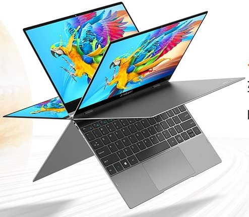 Teclat Ordinateur Portable à écran Tactile 13,3 Pouces F6 Plus 10 Points 8 G RAM 256G ROM Intel Celeron Gemini Lake N4100 Ordinateur Portable Tablette PC(Autocollant de Clavier Gratuit en français)