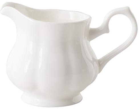 Cabilock Brocca Lattiera con Manico Lattiera in Ceramica Bianca Brocca Lattiera Caffè Lattiera Brocca 230Ml per Casa Ristorante