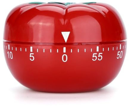 Minuterie de Tomate de Cuisine, minuterie de Cuisine mécanique de 60 Minutes Compte à rebours minuterie de Tomate pour l'apprentissage de la Cuisson des devoirs (7.2x5.5cm)