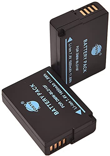 (2-Pack) DMW-BLD10E DSTE Ersatz Batterie Akku Kompatibel für Panasonic DMW-BLD10, DMW-BLD10E, DMW-BLD10PP, DE-A93B und Panasonic Lumix DMC-G3, DMC-GF2, DMC-GX1
