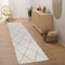 Paco Home Teppich Läufer Flur Schlafzimmer Kurzflor Modern Skandinavisch Rautenmuster, Grösse:80x150 cm, Farbe:Weiß 3