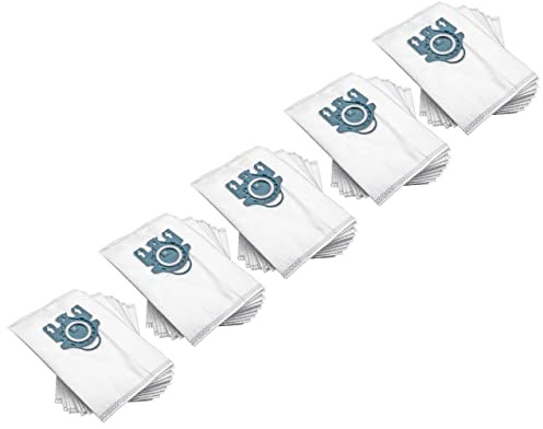 vhbw 50x Sacs compatible avec Miele Parkett 700, Parkett Plus, Parkett Power aspirateur - microfibres non tissées, 27,5cm x 18cm blanc