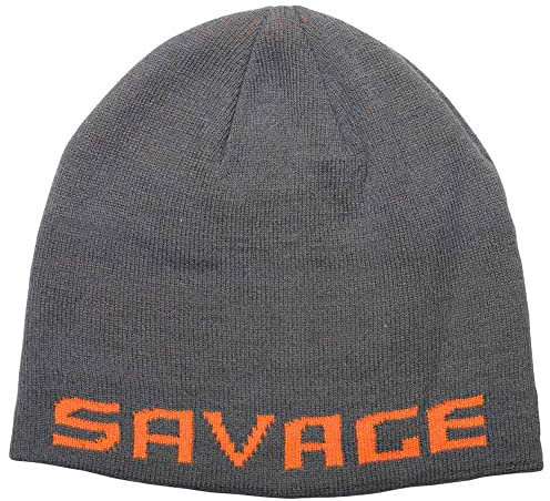 Savage Gear Logo Beanie One Size Rock Grey/Orange