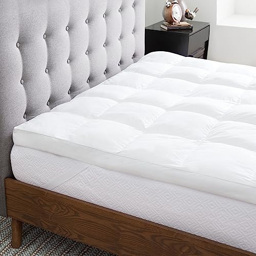 LUCID Matratzenauflage, ultraweich, Mikrofaser, 7,5 cm, Weiß, Kingsize-Bett (150 x 200 cm)