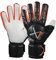 x one Profi Torwarthandschuhe Kinder schwarz orange - Größe 6 - inkl. praktischer Tragetasche - Premium Fussball Tormannhandschuhe für jedes Wetter - extra starker Grip + doppeltes Verschlussband
