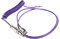 Cable de teclado en espiral, cable de teclado mecánico de tipo C a USB A de 1,8 m, cable USB C para teclado de juegos con aviador metálico desmontable (Morado oscuro)