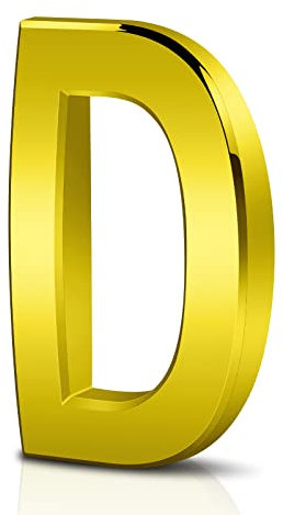 Vicloon Plaque de Numéro de maison moderne 3D, Numéro de Rue en acrylique ABS, Numéros de Boite aux Lettres pour Maison Appartement Hôtel Porte Or (D)