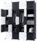 YUENFONG Kleiderschrank Organizer Garderobe DIY Regalsystem Steckregalsystem aus Kunststoff für Kleidung, Schuhe, Spielzeug und Bücher, Schwarz (20 Boxen mit Tür)