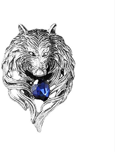 Retro Löwe Tier Pin Brosche für Männer Frauen Punk Buck Anzug Krawatte Revers Pin Cool Tier Stier Adler Löwe Wolf Halfter Brosche Sicherheitsnadel Weihnachtsgeschenke Legierung Stahl Unbekannt,