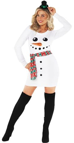 Morph Schneemann Kostüm, Schneemann Kostüm Damen, Schneemann Kostüm Erwachsene, Schneefrau Kostüm Pullover, Sexy Kostüm Schneemann Damen. Schneefrau Kostüm Damen - L