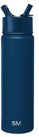Simple Modern Water Bottle with Straw | Insulated Stainless Steel Bottle for Sports Gym | Summit Collection | 650ml | Slumberland